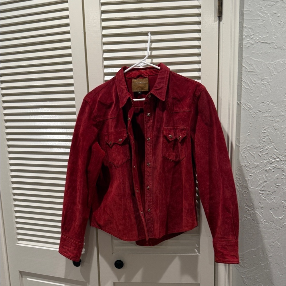 Saddle Ridge Women's Red Suede Shacket